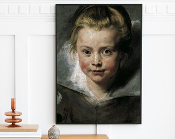 Peter Paul Rubens - Clara Serena Rubens (1616) | Vintage Oil Painting Print Art | Wall Art Large Home Decor Antique Decor | Printable Art