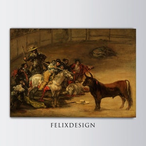 Francisco Goya - Bullfight (1824) - Classic Painting Photo Poster Print Art Gift Bull Fight Spain Spanish Reproduction - Digital Download