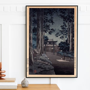 Tsuchiya Koitsu - Nikko Futarasan Temple (1930) | Japan Japanese LoFi ukiyo-e | Wall Art Decor Vintage Antique Painting Print | Digital Art