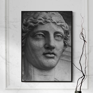 Roman Sculpture Print - Dark Academia Gallery Wall Print, Minimal Print, Marble Sculpture, David Statue Print, Bust statue, Vintage Print