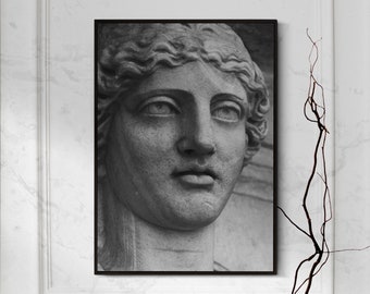 Roman Sculpture Print - Dark Academia Gallery Wall Print, Minimal Print, Marble Sculpture, David Statue Print, Bust statue, Vintage Print
