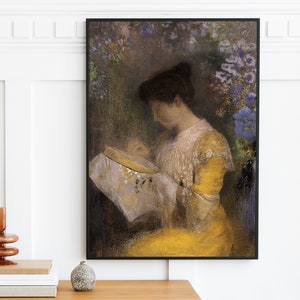Odilon Redon - Madame Arthur Fontaine (1901) | Vintage Painting Print French Symbolist Bedroom Wall Art Gift | Printable Digital Download