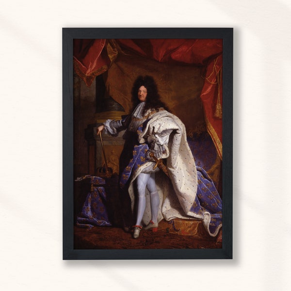 Hyacinthe Rigaud - Portrait of Louis XIV (1701) - Vintage Oil Painting - Museum Quality - King Prince Royal - Wall Art - Digital Download