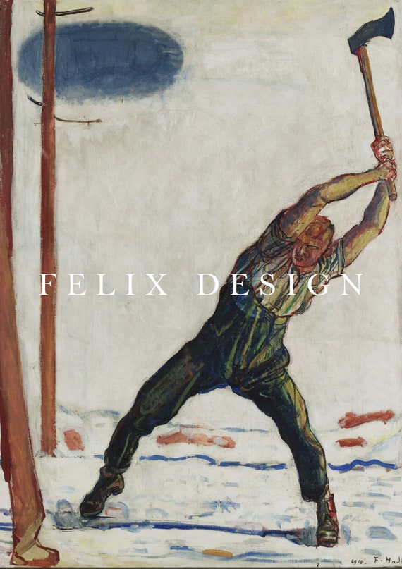 フェルディナント・ホドラー - 木こり (1910) - ホーム ウォール