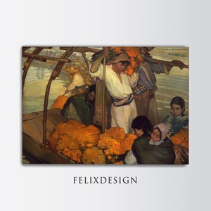 Saturnino Herran - The Offering (1913) | Vintage Landscape Oil Painting | Wall Art Decor Print Oranges Nectarines | Digital TV | Digital Art