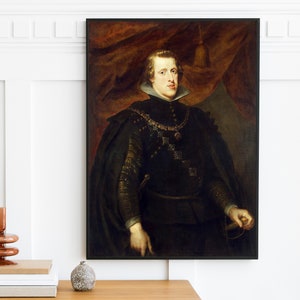 Peter Paul Rubens - Portrait of King Philip IV of Spain (1628) | Vintage Man Portrait Painting Wall Art Print Decor | Digital Download