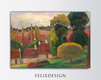 Paul Gauguin - A Farm in Brittany (1894) | Samsung Frame TV Art | Painting Poster Print Art Gift Landscape Vintage | Digital Download