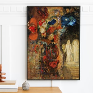 Odilon Redon - Apparition (1905) | Vintage Oil Painting | Print Classic Art Wall Decor | French Symbolist Painter Ghost | Printable Art