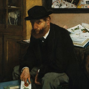 Edgar Degas - The Collector of Prints (1866) - Home Decor Classic Painting Photo Poster Print Art Gift Wall - Digital Download - Instant Art