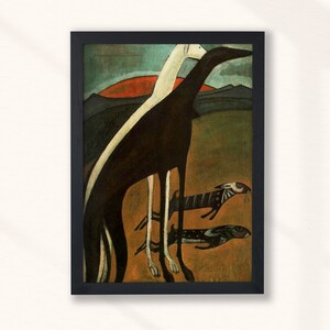 Amadeo de Souza Cardoso - Galgos (1911) - Expresionismo Home Wall Art Decor Painting Poster Print - Descarga instantánea Digital Art