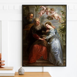 Peter Paul Rubens - The Education of The Virgin Mary (1635) | Vintage Portrait Painting Wall Art Print Bathroom Decor | Digital Download