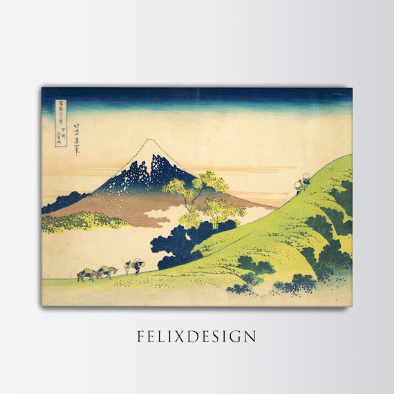 素朴な山の絵画 | 自然画 | 日本の浮世絵 | ビンテージ油絵 | 風景油絵