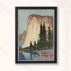 Hiroshi Yoshida - El Capitan (1925) - Vintage Gemälde - Bergsteiger Berg - Japan Japan Ukiyo-e - Wand Kunstdruck - Digitaler Download