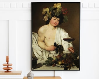 Caravaggio, Bacchus - Vintage Wall Art - Painting Poster Print Art Gift Vintage Museum Quality Farmhouse Decor - Digital Download