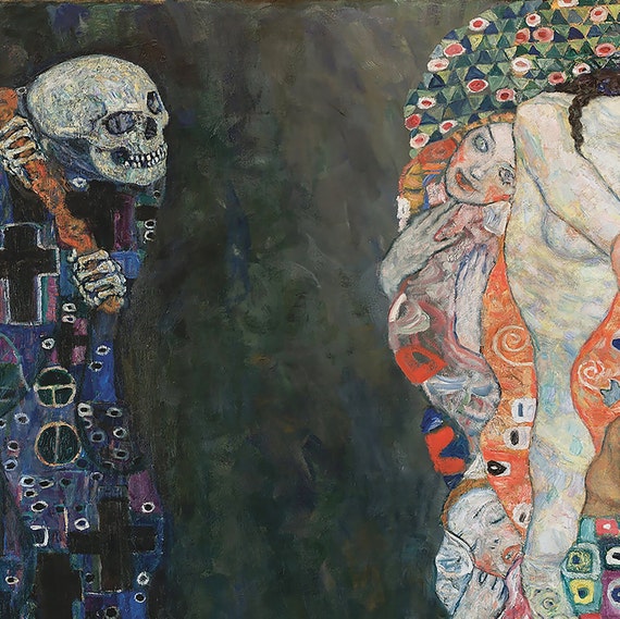 グスタフ・クリムト - 死と生（1910） - 絵画 写真 ポスター プリント