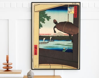 Utagawa Hiroshige - Mannen Bridge, Fukagawa (1858) | Japan