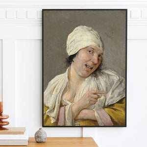 Woman Portrait Oil Painting | Baroque Art Print | Vintage Woman Portrait Painting | Wall Home Decor Poster Print | Digital Download