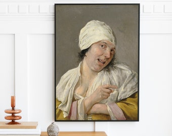 Woman Portrait Oil Painting | Baroque Art Print | Vintage Woman Portrait Painting | Wall Home Decor Poster Print | Digital Download