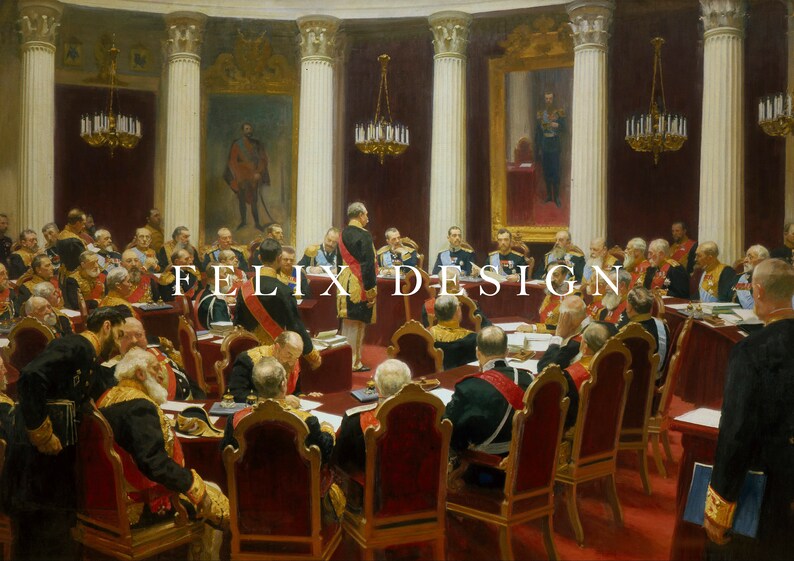 Ilya Repin Ceremonial Sitting of the State Council on 7 May Etsy