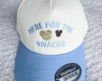Disney Snacks Embroidered Trucker Hat | Disney Trip Hat | Disney Vacation Outfit | Matching Disney Family Hats | Disney Park Snacks Hat