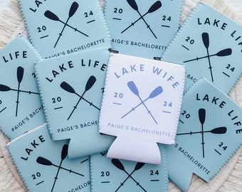 Lake Life  | Lake Wife  | Lake Bachelorette | Custom Can Cooler  | Beach Bach | Bachelorette Party | Bachelorette Party Favor