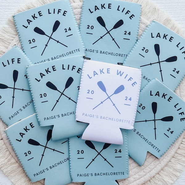 Lake Life  | Lake Wife  | Lake Bachelorette | Custom Can Cooler  | Beach Bach | Bachelorette Party | Bachelorette Party Favor