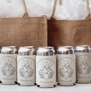 Mountain Bachelorette Party, Custom Can Cooler, Camp Bachelorette, Bachelorette Party, Bachelorette Party Favor, Colorado