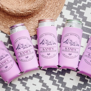 Mountain Bachelorette Party, Custom Can Cooler, Camp Bachelorette, Bachelorette Party, Bachelorette Party Favor, Coozie, Colorado