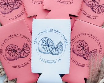 Bachelorette Party Can Cooler, Lemon Theme Bridal Shower Favor