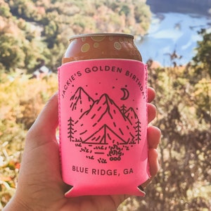 Mountain Bachelorette Party, Custom Can Cooler, Camp Bachelorette, Bachelorette Party, Bachelorette Party Favor, Coozie, Colorado