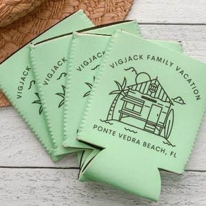 Beach Vacation Can Cooler, Family Reunion Favor, Family Vacation, Family Vacation Favor, Custom Can Cooler, Beach Vacation, Vaca