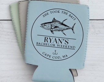 Enfriador de latas para despedida de soltero, Viaje de pesca, Despedida de soltero, Despedida de soltero de pesca, Barco, Recuerdo de despedida de soltero, Padrino de boda, Atún