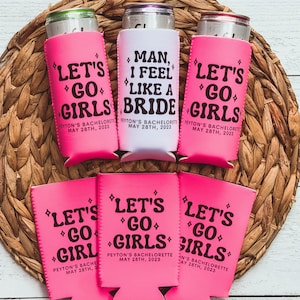 Personalized Lets go girls Can Cooler, One Last Disco, Retro Bachelorette, Disco Ball, Custom Can Cooler, Lets Go Girls, Bachelorette Party
