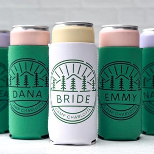 Mountain Bachelorette Party, Custom Can Cooler, Camp Bachelorette, Bachelorette Party, Bachelorette Party Favor,  Colorado