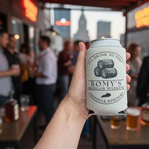 Bachelor Party Can Cooler, Bourbon Trail, Aged to Perfection, Distillery Party, Whiskey, Kentucky Bourbon Trail, Bachelor Party Favor immagine 2