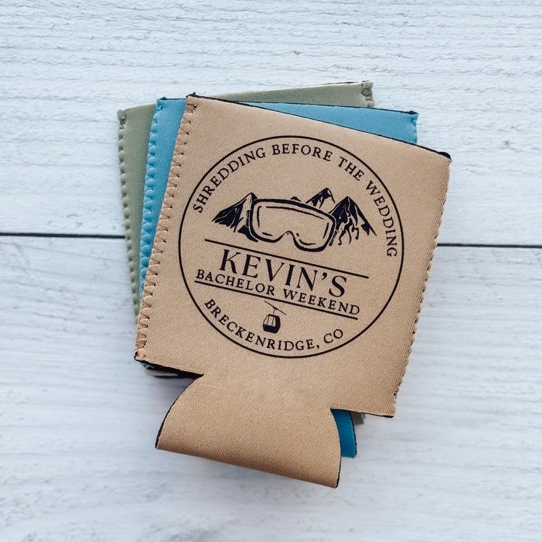 Bachelor Party Can Cooler, Snowboarding, Ski Trip, Bachelor Party