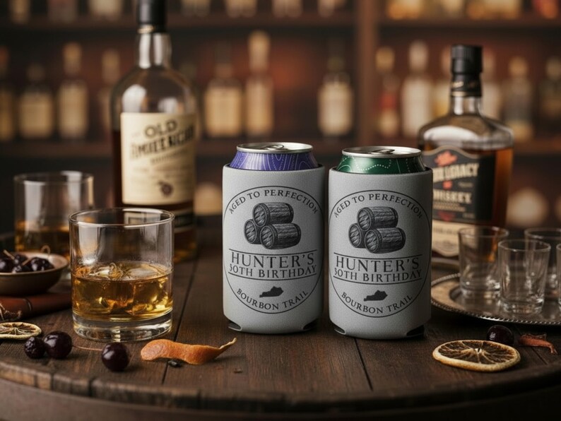 Bachelor Party Can Cooler, Bourbon Trail, Aged to Perfection, Distillery Party, Whiskey, Kentucky Bourbon Trail, Bachelor Party Favor immagine 4