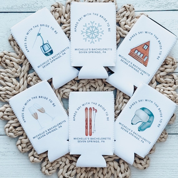Winter-themed bachelorette party gift bags