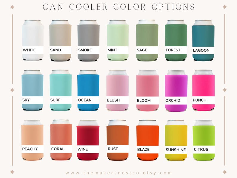 Custom Beach Bach Can Cooler, Bachelorette Party Drink Holder, Coastal Wedding Favor Bild 5