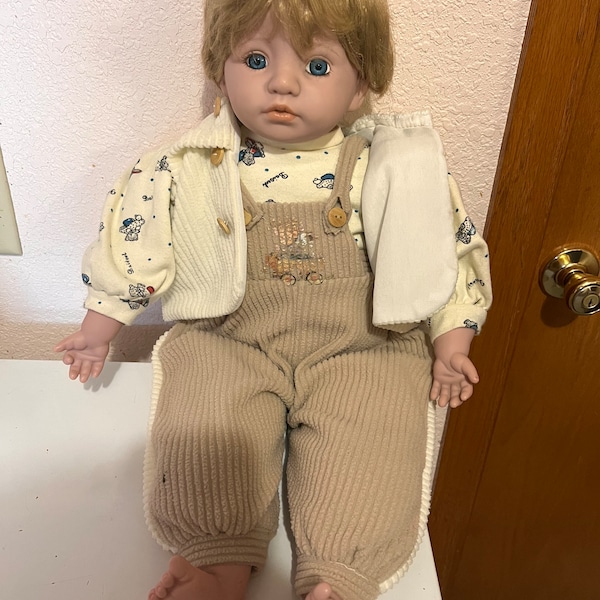 Duck house heirloom Bobby porcelain doll