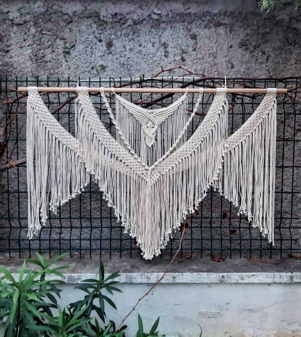 Extra Großes Kopfteil Über dem Bett Makramee Königin Makramee | Etsy