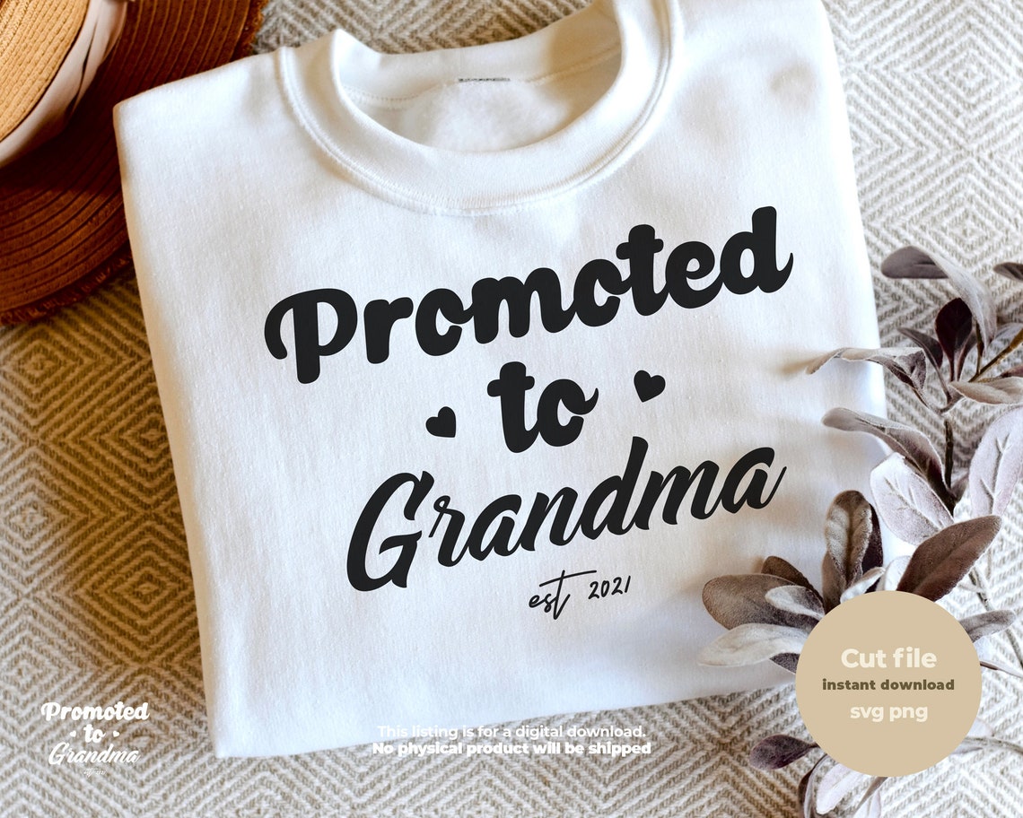 Download Promoted to Grandma Svg Grandma Shirt Svg Grandson svg ...