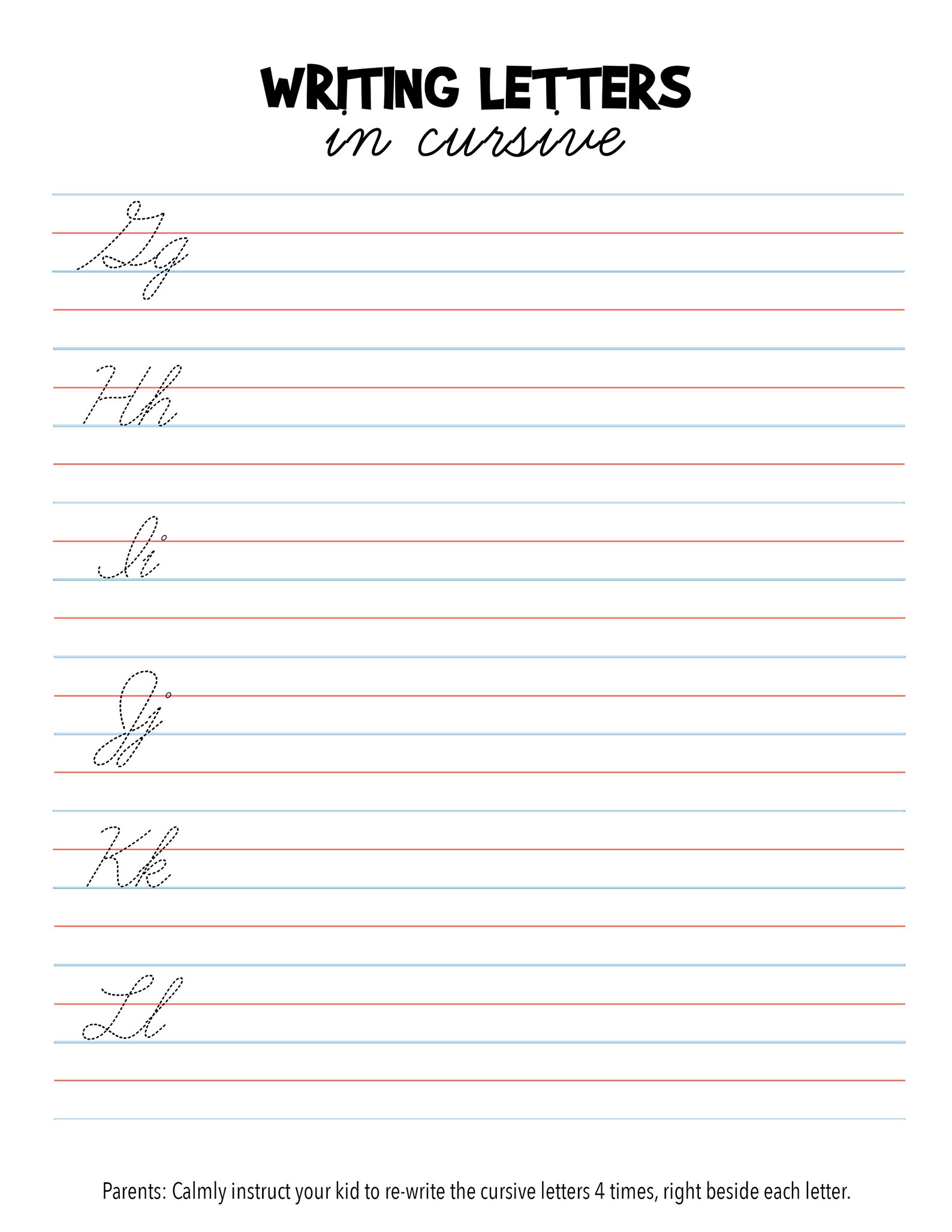 Cursive Writing Alphabet Worksheets 26 Letters | Etsy