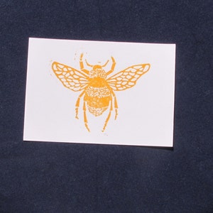 Linogravure A6 "Bourdon" fait main