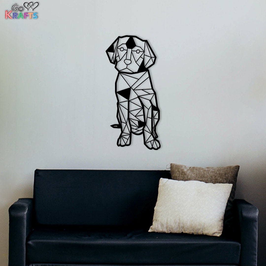 Dog Metal Wall Art Home Decor, Boho Decor, Dog Sign Wall Hanging