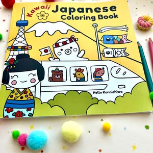 Kawaii Japanese Coloring Book Original Illustrations Japan Culture Kids ...