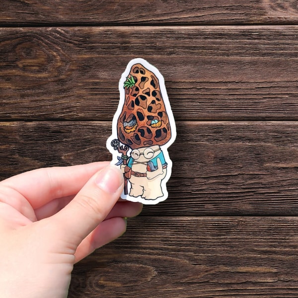 Morel Druid Sticker - Waterproof Vinyl Matte Sticker, Original Artwork