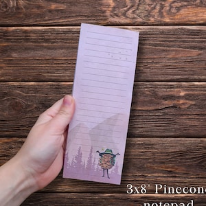 Pinecone Adventurer Notepad - A Forest Friends Stationery Companion for Long To-Do Lists