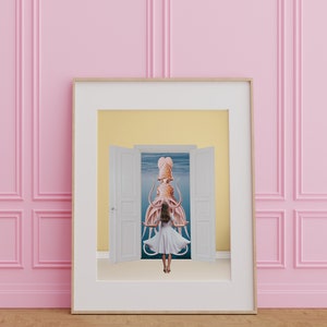 Surreale Kunst, Ozean Kunstdruck, seltsames Wanddeko, seltsames Wohndekor, eklektisches Poster für Wände, seltsames Küstendekor, Surrealismus Collage Kunst