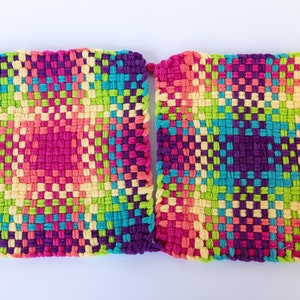 Rainbow Cotton Potholders - Set of 2 - A9